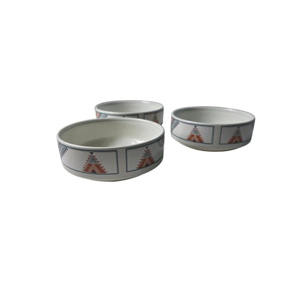 MIKASA Santa Fe Coupe Ceramic 6.5" Cereal Bowl Set of 3
